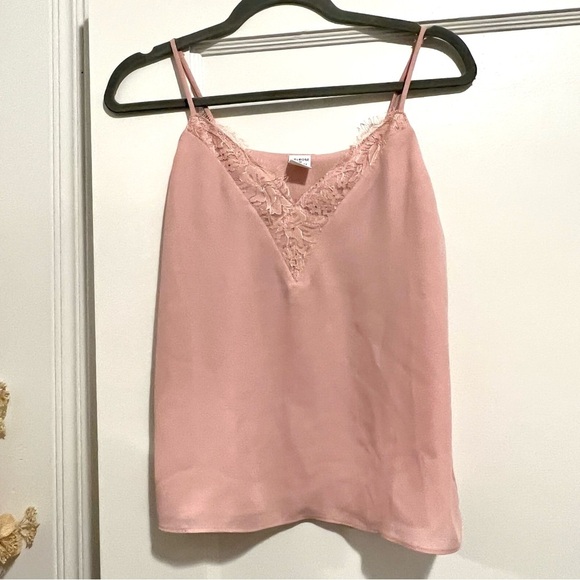 Melrose and Market Blush Pink V Neck Lace Trim Cami Tank Top XSmall NWT - Picture 4 of 7